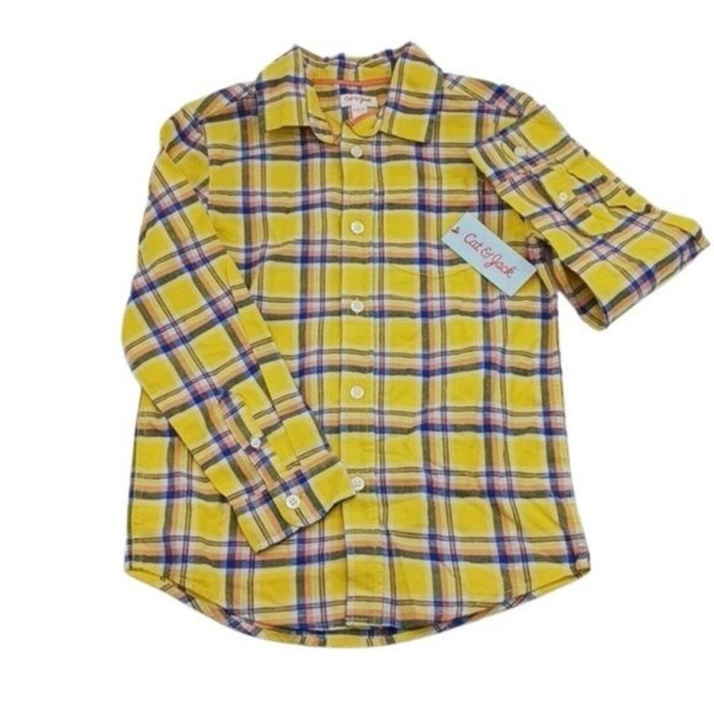 New Cat & Jack Button Down Shirt Boys M